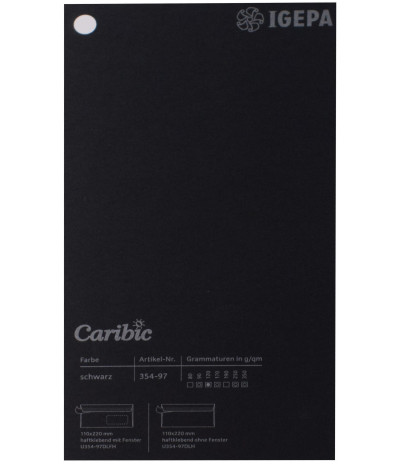 Spalvotas  popierius  Caribic Nr.97 120 g/m 65x92 (juoda) 250 lapų pakuotėje