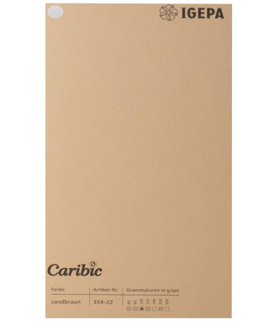 Spalvotas popierius Caribic Nr.22 170g/m2 65x92 (smėlio) 125 lapų pakuotėje