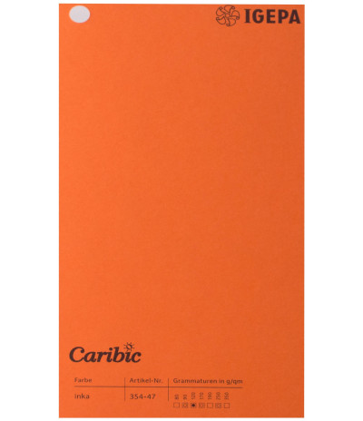 Spalvotas popierius Caribic Nr.47 250 g/m 65x92 t.oranžinė) 100 lapų pakuotėje