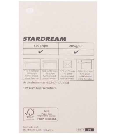 Metalizuotas popierius Stardream opal 285g/m2 72x102 cm opalo sp.