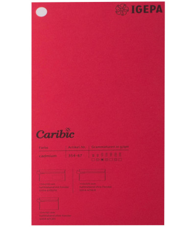 Spalvotas popierius Caribic Nr.67 250g/m2 65x92 (t.raudona sp.) 100 lapų pakuotėje