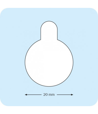 Dvipusiai lipnūs apskritimai, ø - 20 mm, 5000vnt.