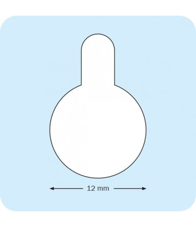 Dvipusiai lipnūs poroloniniai PE apskritimai, ø - 12 mm, 1mm storio, 5000vnt.