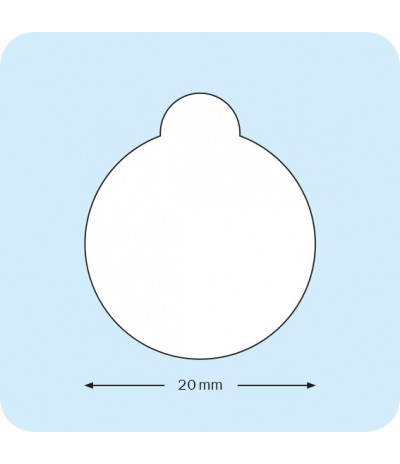 Dvipusiai lipnūs poroloniniai PE apskritimai, ø - 20 mm, 2mm storio, 2500vnt.