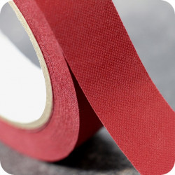 Lipni tekstilinė juostelė knygų nugarėlių tvirtinimui, 25mm pločio, raudonos sp., rit. 50m