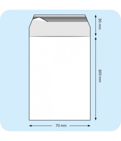 Maišeliai su atvartu, 70 x 100mm, PE plėvelė 50mic