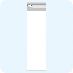 Maišeliai su atvartu, 50 x 180 mm, OPP plėvelė 30mic