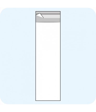 Maišeliai su atvartu, 50 x 180 mm, OPP plėvelė 30mic