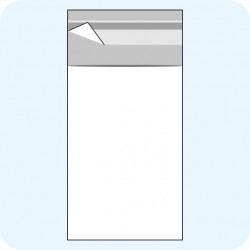 Maišeliai su atvartu, 60 x 120 mm, OPP plėvelė 30mic