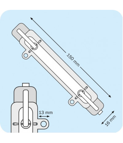 Plastikinės savilipės įsegėlės su papildoma dalimi įsegimui 150 x 16mm, baltos