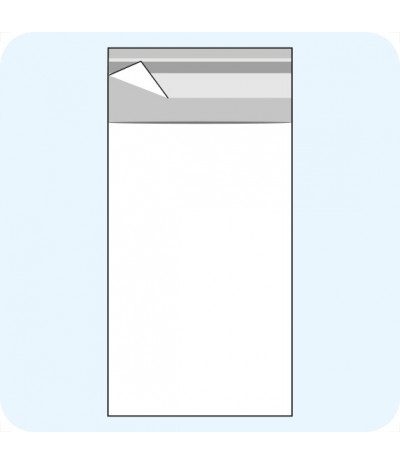 Maišeliai su atvartu, 80 x 180 mm, OPP plėvelė 30mic