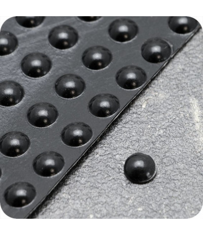 Lipnūs silikono kalneliai "Bumpons" ø - 10mm, 3,2mm storio, savilipiai, juodos sp., pusrutulio formos (364vnt.)