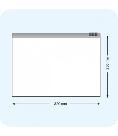 Maišeliai su slankiojančiu plastikiniu užsegimu, 320 x 230 mm, PE plėvelė 75mic