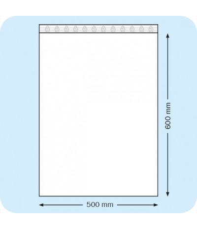 Užspaudžiami maišeliai 500 x 600 mm, PE plėvelė 50mic