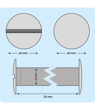 Metaliniai nikeliuoti varžtai, 23mm ilgio