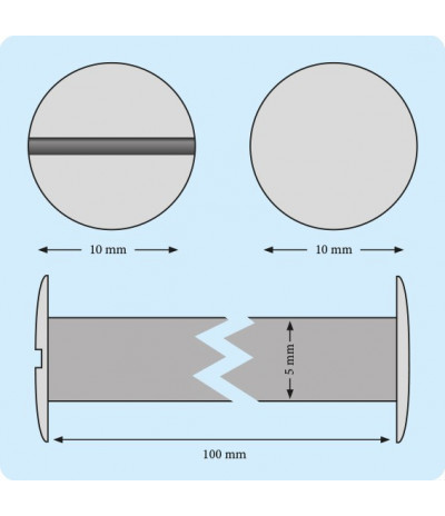 Metaliniai žalvariuoti varžtai, 100mm ilgio