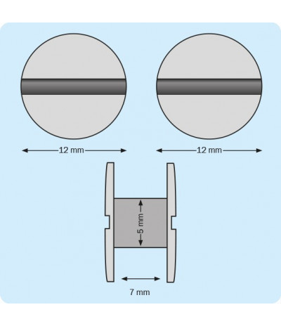 Plastikiniai juodi varžtai, 7mm ilgio