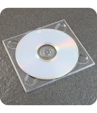 Plastikinis CD/DVD dėklas, skaidrus