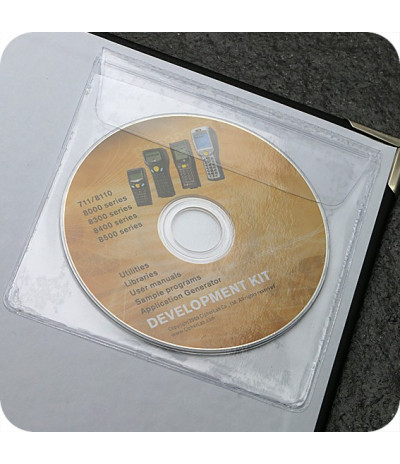 Lipnios mini-CD įmautės 91 x 91mm su atvartu, skaidrios