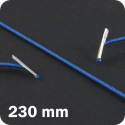 Apvalios elastinės gumelės su 2 metaliniais antgaliais 230mm ilgio, tm.mėlynos sp. (100vnt.)