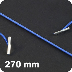 Apvalios elastinės gumelės su 2 metaliniais antgaliais 270mm ilgio, vid.mėlynos sp. (100vnt.)