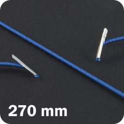 Apvalios elastinės gumelės su 2 metaliniais antgaliais 270mm ilgio, tm.mėlynos sp. (100vnt.)