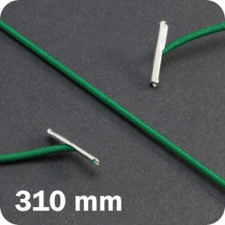 Apvalios elastinės gumelės su 2 metaliniais antgaliais 310mm ilgio, žalios sp. (100vnt.)