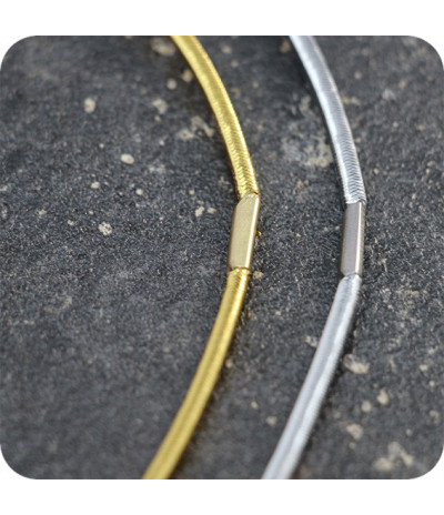 Sujungtos apvalios elastinės gumelės 580mm, aukso sp. (100vnt.)