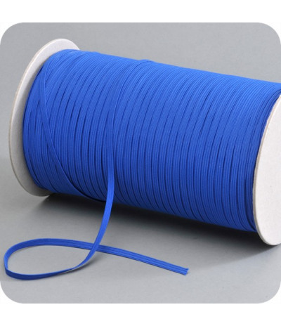 Plokščios elastinės gumelės 5mm, mėlynos sp., ritė 500m