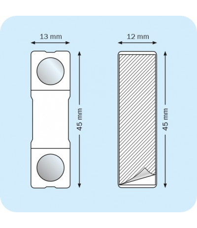 Lipnūs magnetiniai užsegimai, 45mm x 13mm x 6mm, (1vnt.)