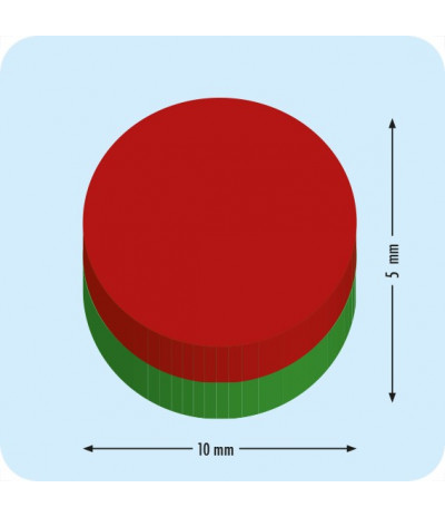 Magnetiniai apskritimai, 10mm x 5mm, N35 (100 vnt.)