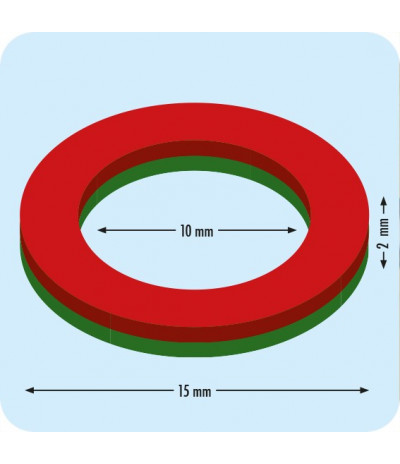 Magnetiniai žiedai, 15/10 x 2mm, N40 (100vnt.)