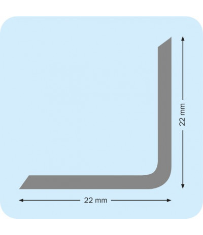 Metaliniai žavariuoti kampai knygoms C 22, 22 x 22mm, įvorė 1,5mm