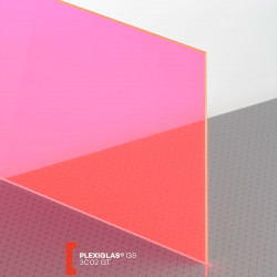 Plexiglas GS (3050x2030x3mm) 3C02 raudona fluor (2466)
