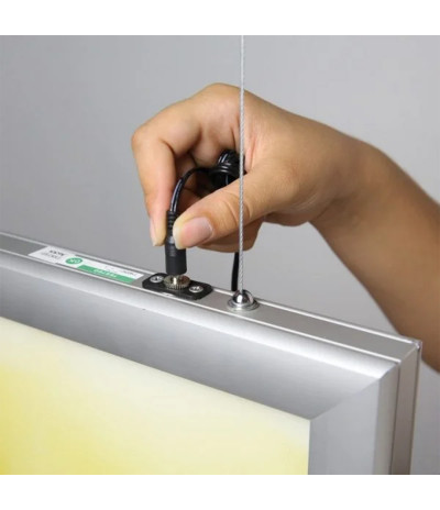 Aliumininis Click 35mm šviečiantis LED rėmelis MT A3 dvipusis
