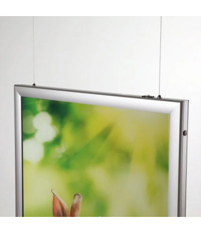 Aliumininis Click 35mm šviečiantis LED rėmelis MT A3 dvipusis