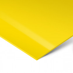 Polistirolio plokštė (2000x1000x3 mm) S 1303-GR apelsininė geltona, matinis/blizgantis