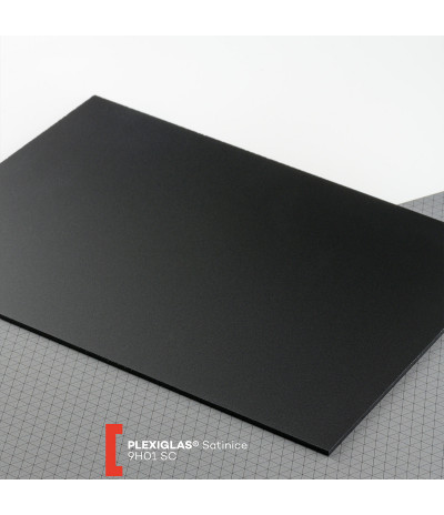 Organinis stiklas Plexiglas Satinice (3050x2030x3mm) 9H01 SC juoda