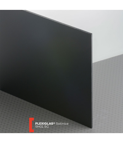 Organinis stiklas Plexiglas Satinice (3050x2030x3mm) 9H01 SC juoda