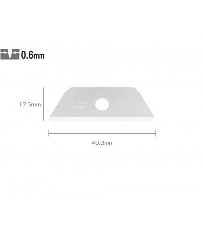 Geležtės RSKB (17,5x49mm) 5 vnt pakuotėje peiliui SK - 4