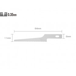 Geležtės KB4-NS/3 skalpeliui AK-4   6mm 3 vnt.