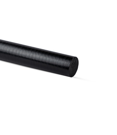 Poliamido strypas PA 6 rod (1000x12mm) (6SA) juoda 0,142 kg/m