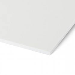 PVC putų plokštė PP Impress (3050x2050x2mm) balta su apsaugine plėvele