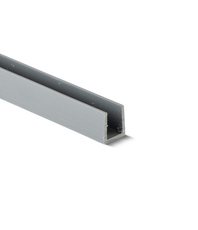 PVC profilis U (10x15x1,5mm) tamsiai pilkas 310 3000mm
