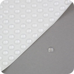 Lipnūs silikono kalneliai Bumpons ø - 10mm, 3,2mm storio, savilipiai, skaidrus, pusrutulio formos