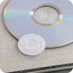 Plastikiniai lipnūs CD laikikliai DN-35mm, skaidrus