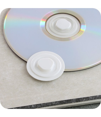 Plastikiniai lipnūs CD laikikliai DN-35mm, baltos sp.
