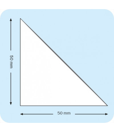 Lipnios trikampės įmautės 5cm x 5cm, skaidrios