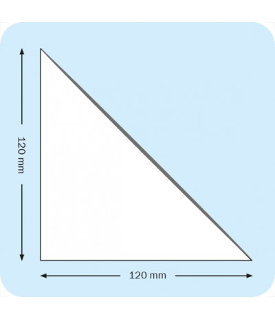 Lipnios trikampės įmautės 12cm x 12cm, skaidrios