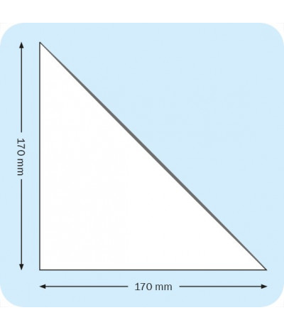 Lipnios trikampės įmautės 17cm x 17cm, skaidrios